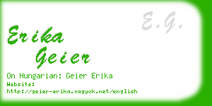 erika geier business card